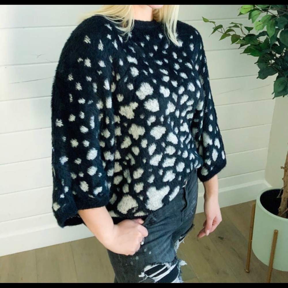 Seriously SOFT Leopard Dolman Eyelash Sweater Size 3X - Free Gift Included!